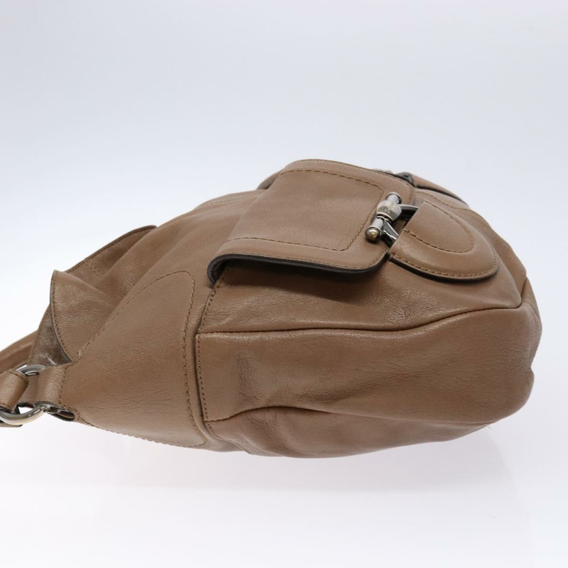 【日本直送】Salvatore Ferragamo 肩背包 皮革 米色 金色 正品 BA4410-3