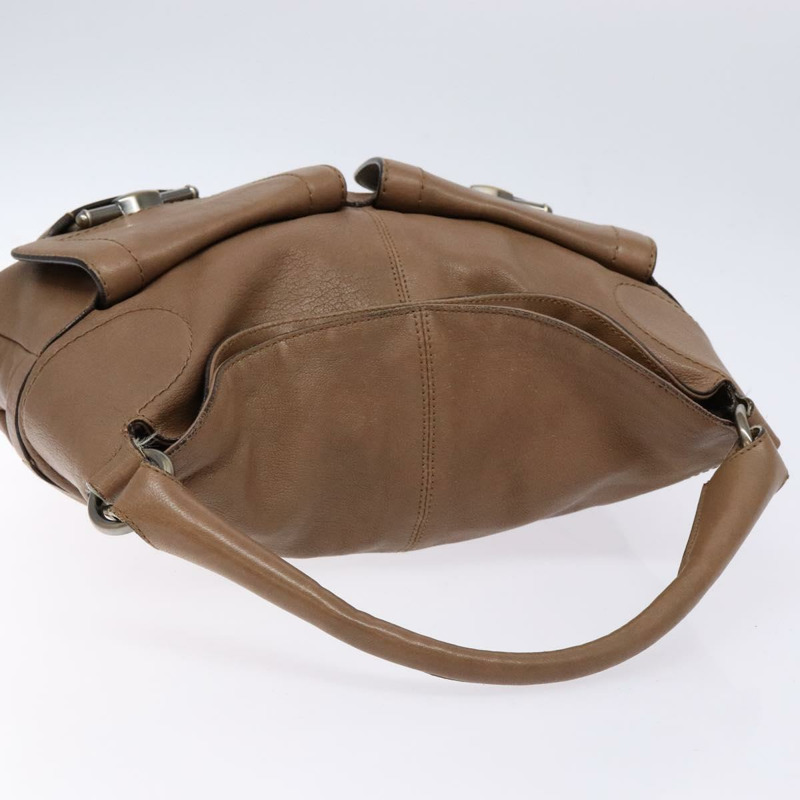 【日本直送】Salvatore Ferragamo 肩背包 皮革 米色 金色 正品 BA4410-5