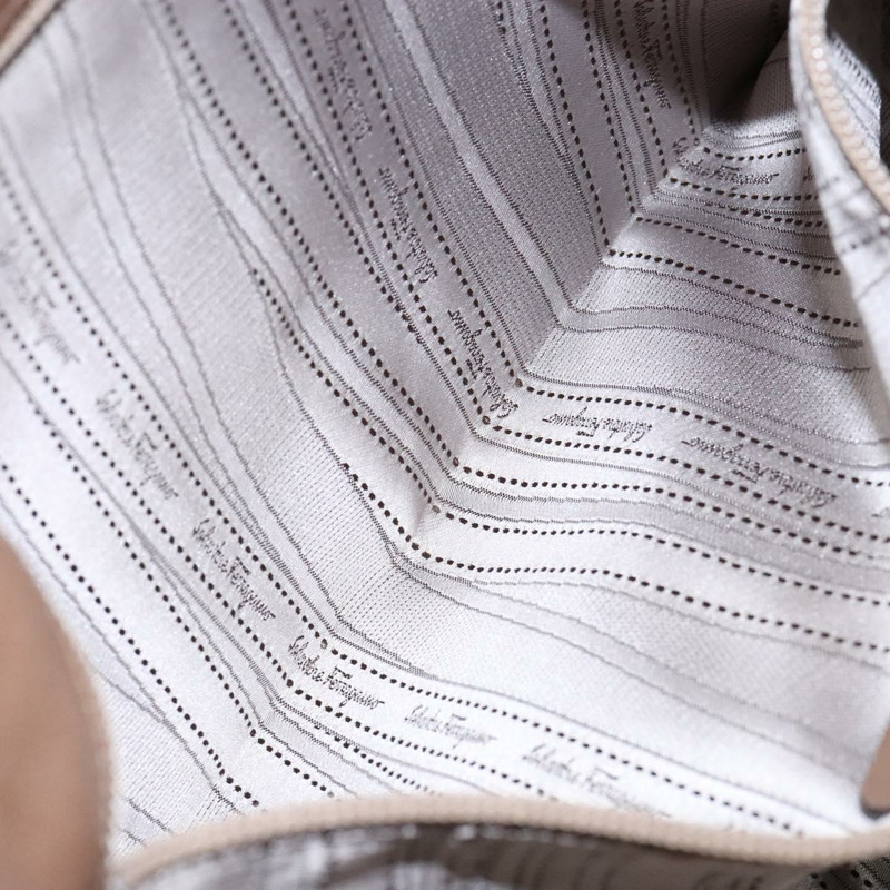 【日本直送】Salvatore Ferragamo 肩背包 皮革 米色 金色 正品 BA4410-19