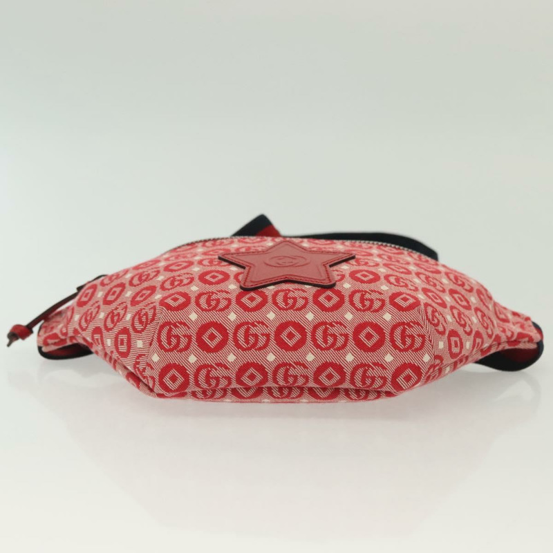 【日本直送】GUCCI 兒童雪莉線包帆布皮革紅銀色 502095 正品 138551-4