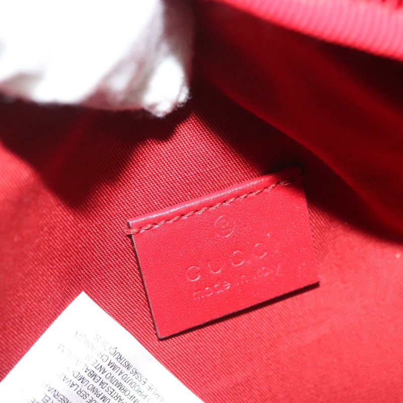 【日本直送】GUCCI 兒童雪莉線包帆布皮革紅銀色 502095 正品 138551-18