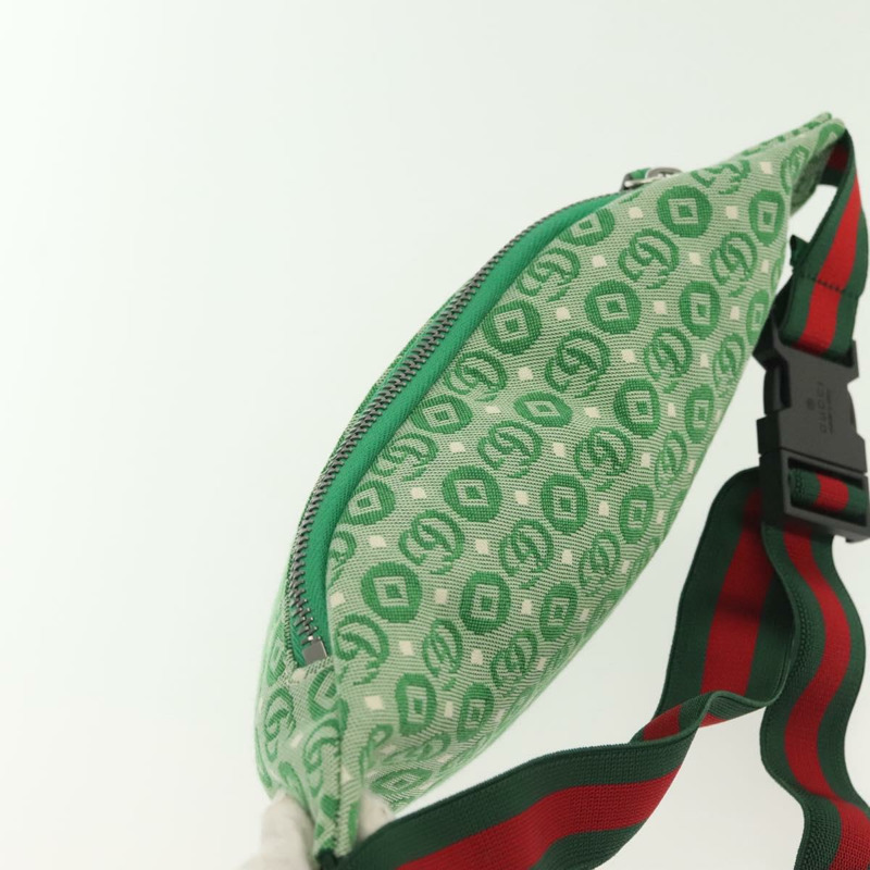 【日本直送】GUCCI 兒童雪莉包 帆布皮革 綠銀 502095 正品 138554-5