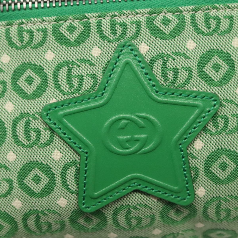 【日本直送】GUCCI 兒童雪莉包 帆布皮革 綠銀 502095 正品 138554-16