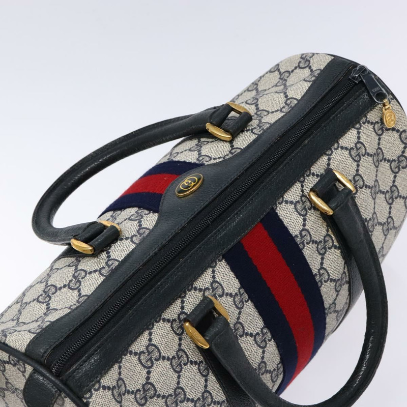 【日本直送】GUCCI GG Supreme Sherry Line 手提包 PVC 海軍藍金紅色 58 02 007 正品 139106-5