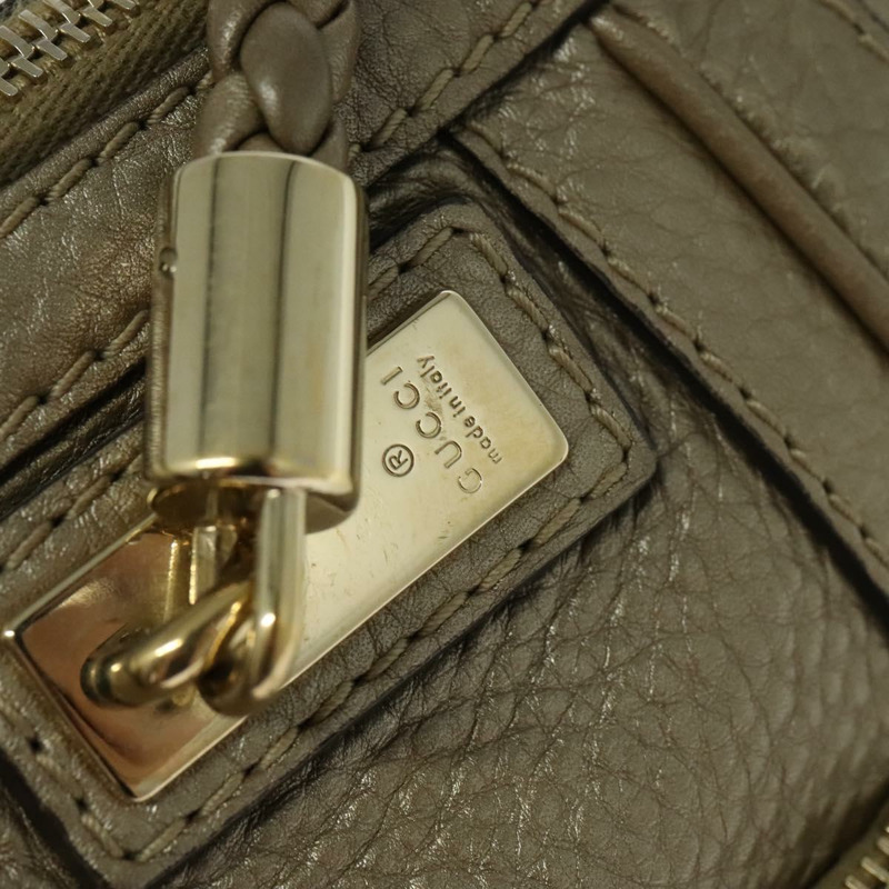 【日本直送】GUCCI 竹節手提包 皮革 2 向 金色 282300 正品 139306-18