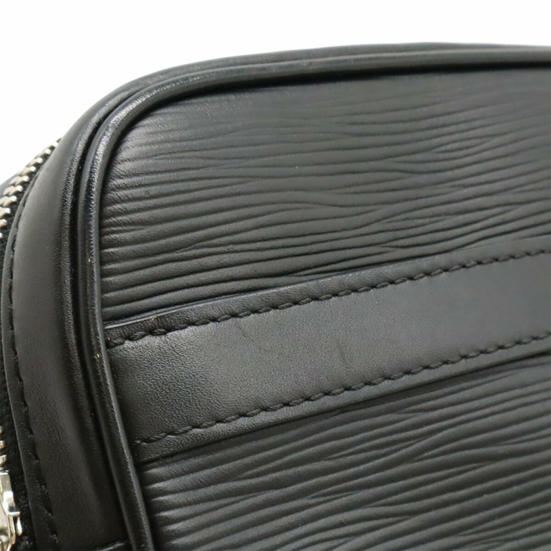 LOUIS VUITTON Epi Danube PM NM 單肩包 Pochette 皮革 Noir 黑色 M51694-7