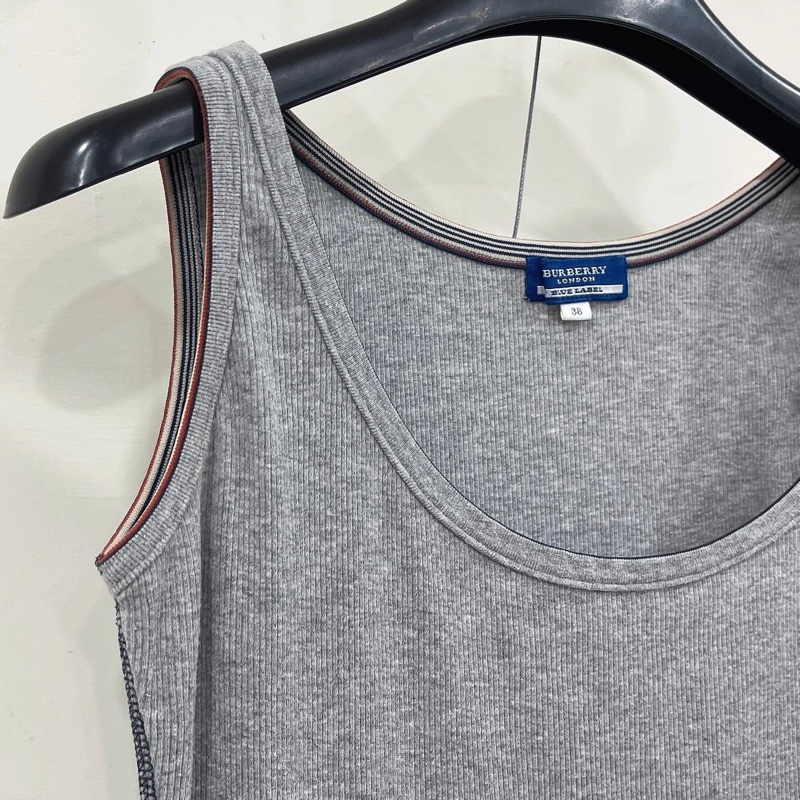 BURBERRY 藍標 坑條戰馬刺繡背心上衣-3