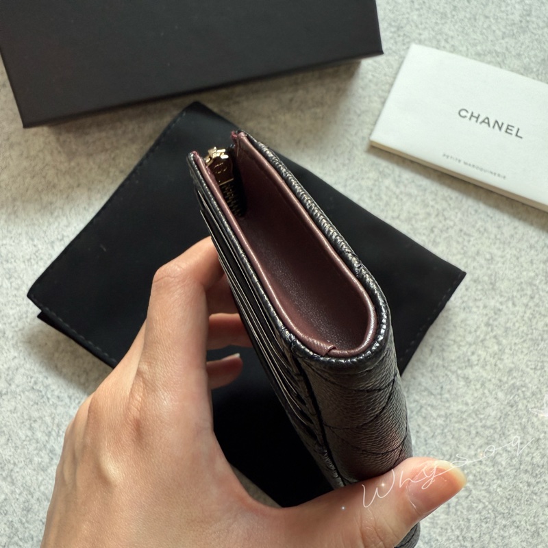 《Chanel》 經典L型票卡零錢包 全新-9