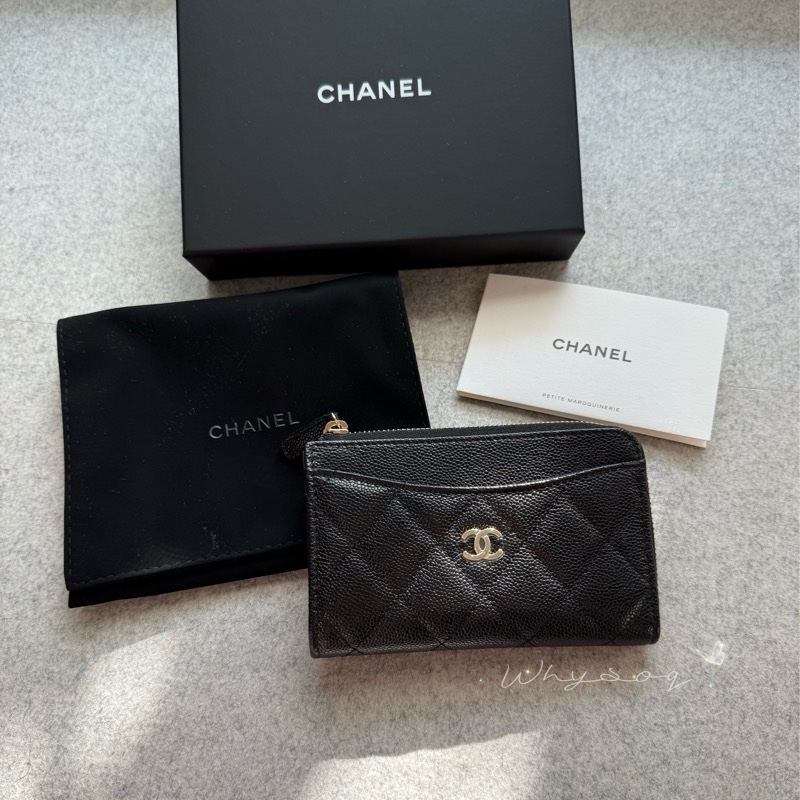《Chanel》 經典L型票卡零錢包 全新-23