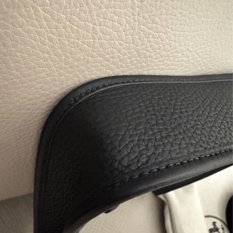 HERMES 愛馬仕 Mini Evelyne 黑色金釦-8