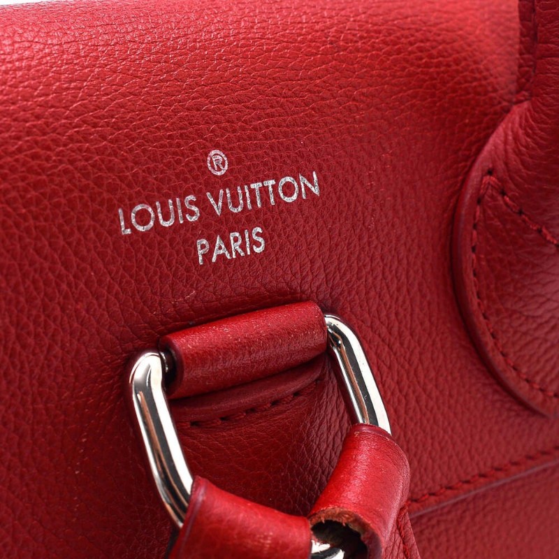 9成新 雙肩後背包 Louis Vuitton – Red Leather Lock Me Backpack II SC9073 (思英turauth-1