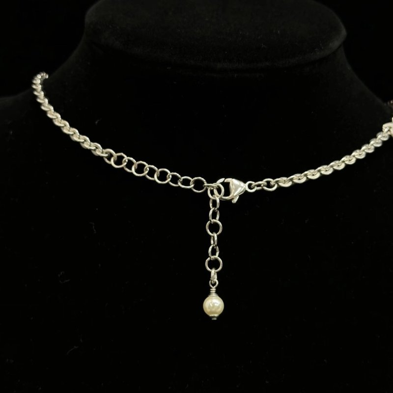 CHANEL 19K雙C logo珍珠水鑽長項鍊 鏈長96cm 98新配件盒子-4