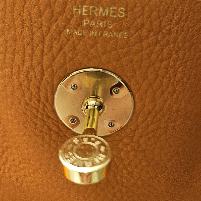 Hermes 經典愛馬仕橘 Lindy 26肩背包-4