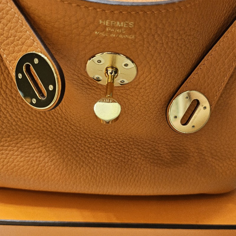 Hermes 經典愛馬仕橘 Lindy 26肩背包-5