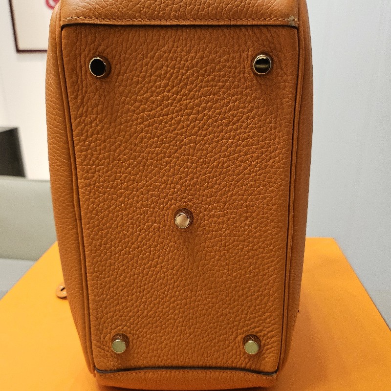 Hermes 經典愛馬仕橘 Lindy 26肩背包-8