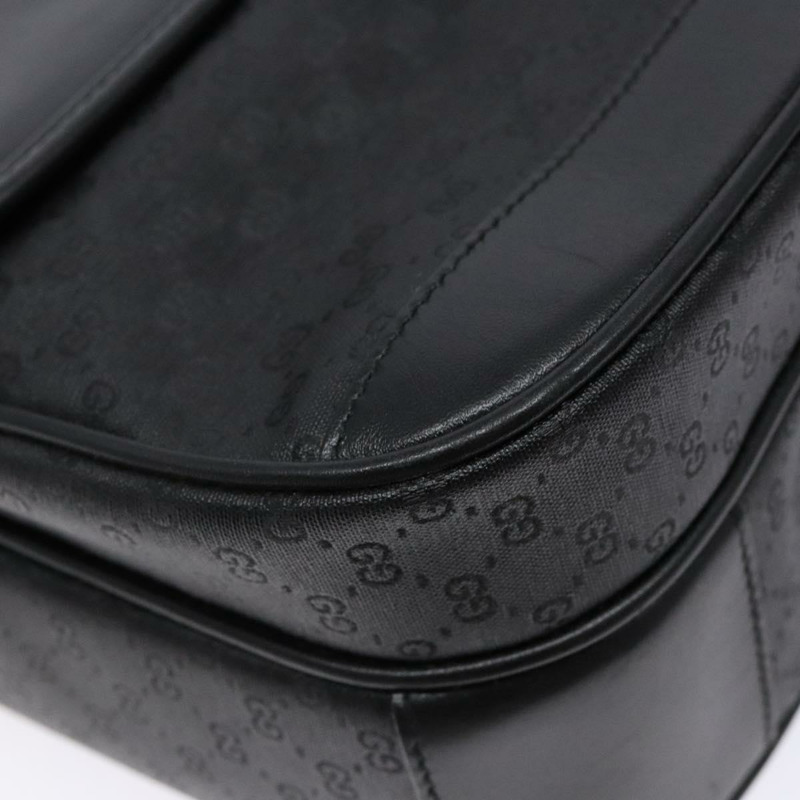 【日本直送】GUCCI 微型 GG Supreme 單肩包 PVC 黑金 001 14 0925 正品 137566-8