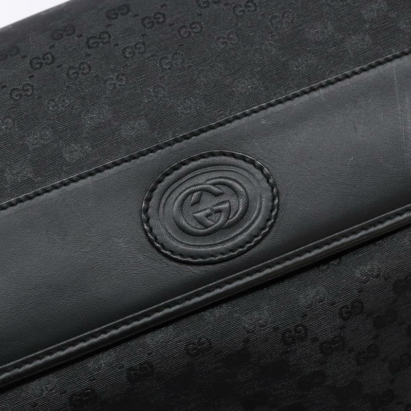 【日本直送】GUCCI 微型 GG Supreme 單肩包 PVC 黑金 001 14 0925 正品 137566-16