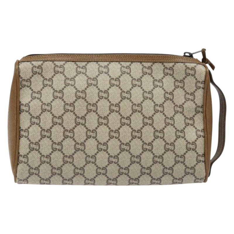 【日本直送】GUCCI GG Plus Supreme 手拿包 PVC 米色 金色 正品 bs28629-1