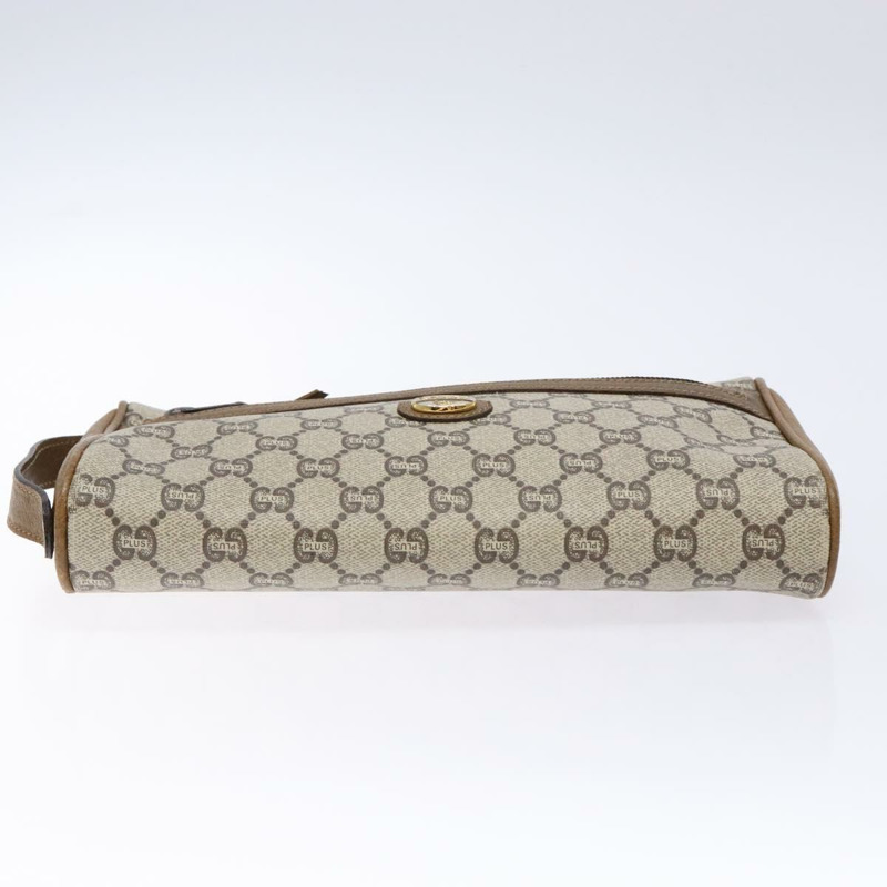 【日本直送】GUCCI GG Plus Supreme 手拿包 PVC 米色 金色 正品 bs28629-4
