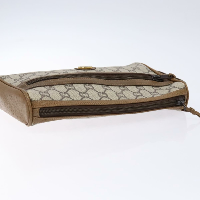 【日本直送】GUCCI GG Plus Supreme 手拿包 PVC 米色 金色 正品 bs28629-5