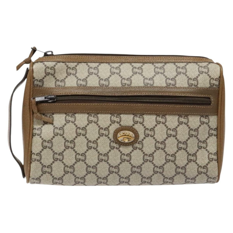 【日本直送】GUCCI GG Plus Supreme 手拿包 PVC 米色 金色 正品 bs28629-12
