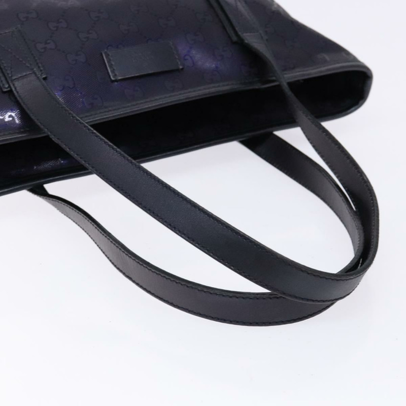 【日本直送】GUCCI GG 聯名款手提包 PVC 海軍藍/銀色 211133 正品 ki5982-6