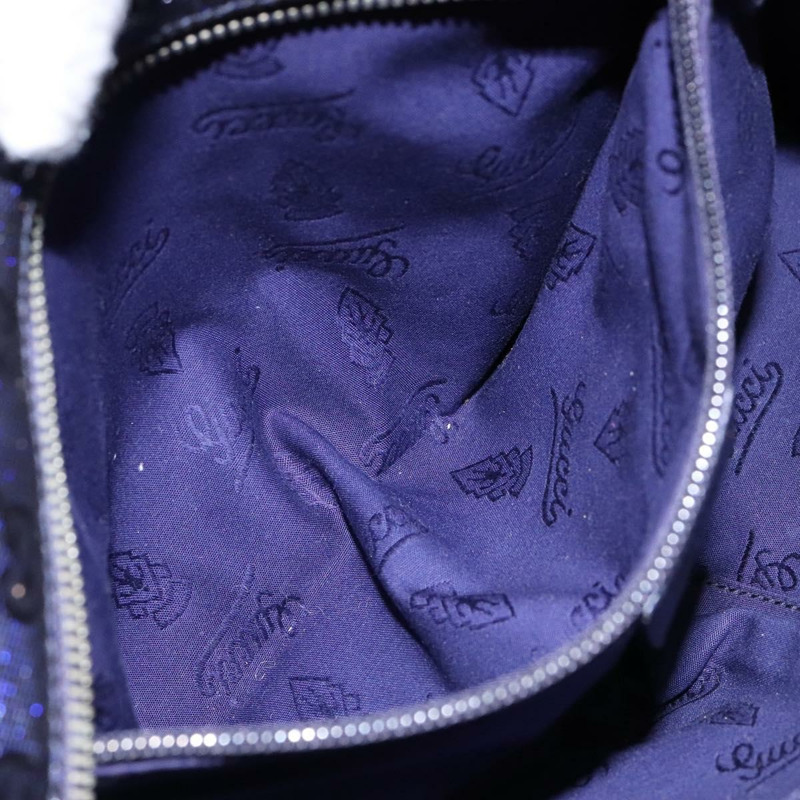 【日本直送】GUCCI GG 聯名款手提包 PVC 海軍藍/銀色 211133 正品 ki5982-10