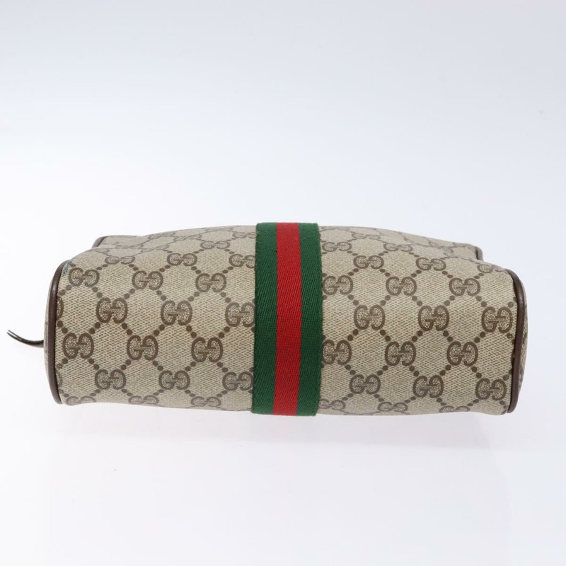 【日本直送】GUCCI GG Supreme Web Sherry Line 手拿包 PVC 米色 156 01 012 正品 139363-5
