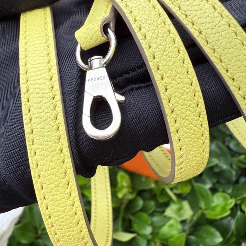 有購證💓 愛馬仕檸檬黃銀扣保齡球 Ｗ刻 全套帶票-1