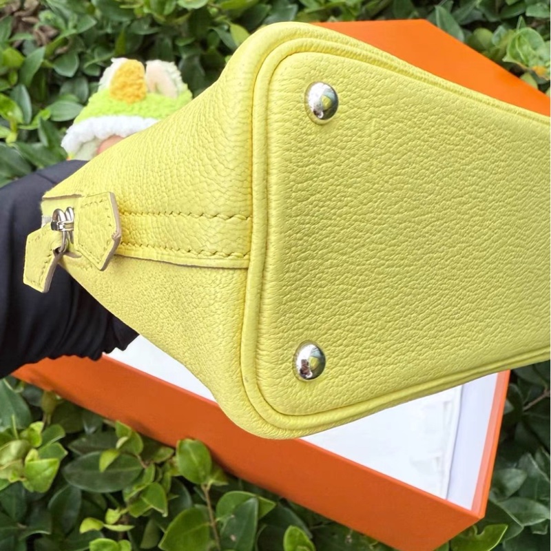 有購證💓 愛馬仕檸檬黃銀扣保齡球 Ｗ刻 全套帶票-6