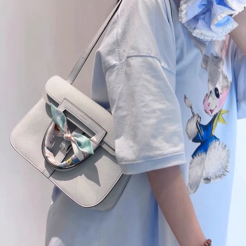 大全套Hermes愛馬仕 Halzan31 聖杯藍 銀扣 哈喇子 w刻 絕美高級感-6