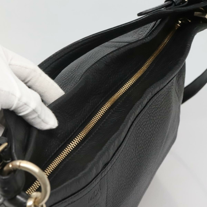 【日本直送】MCM Vicetos 標誌單肩包 皮革 2 向 黑色 正品 133981-5