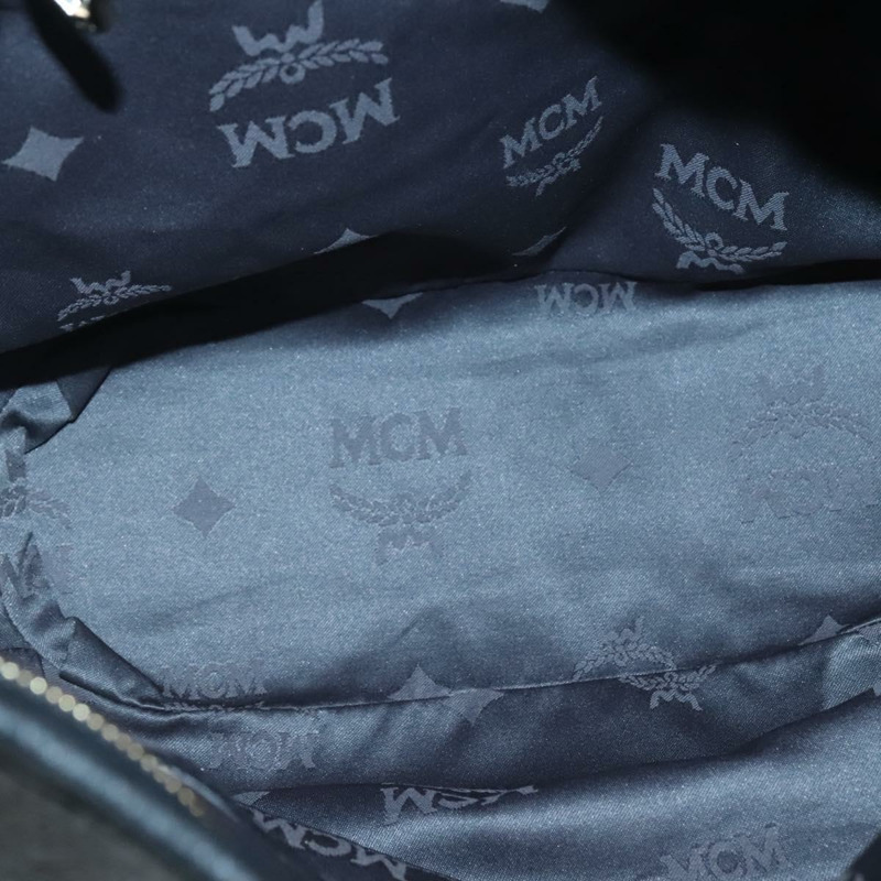 【日本直送】MCM Vicetos 標誌單肩包 皮革 2 向 黑色 正品 133981-10