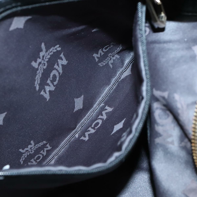 【日本直送】MCM Vicetos 標誌單肩包 皮革 2 向 黑色 正品 133981-20