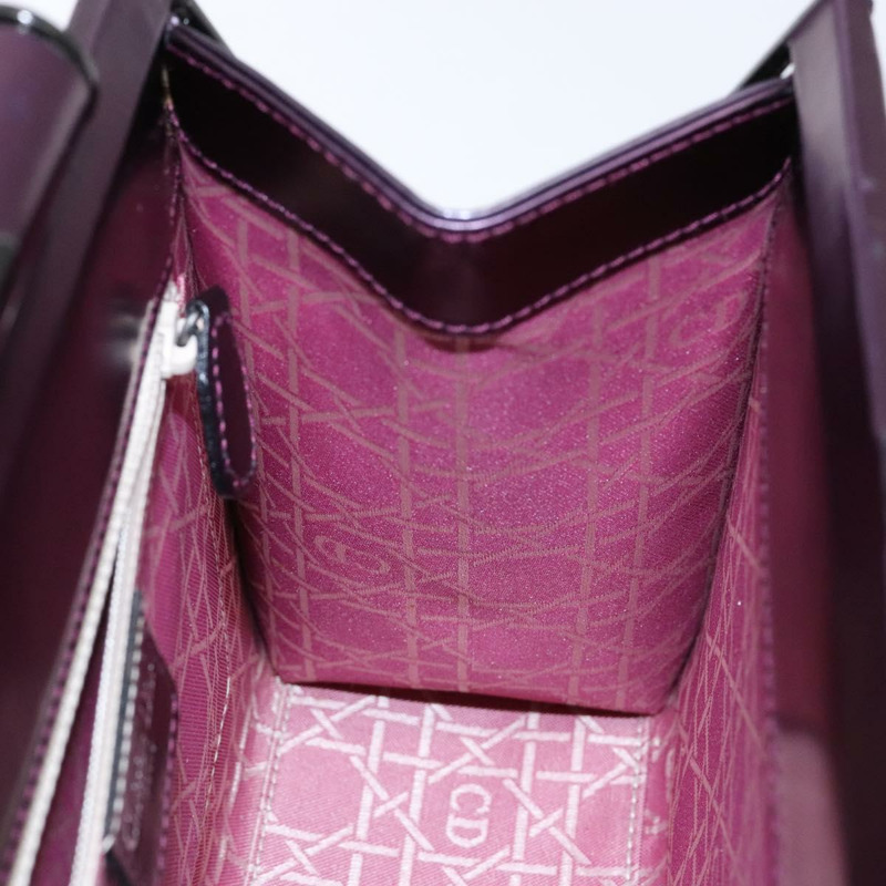 【日本直送】Christian Dior 手提包 漆皮 紫色 正品 138811-18