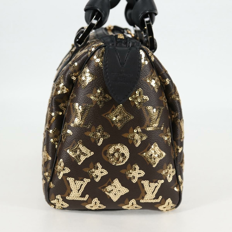 【日本直送】路易威登 Monogram Eclipse 亮片 Speedy 30 包 金色 M40244 正品 yk18412M-4