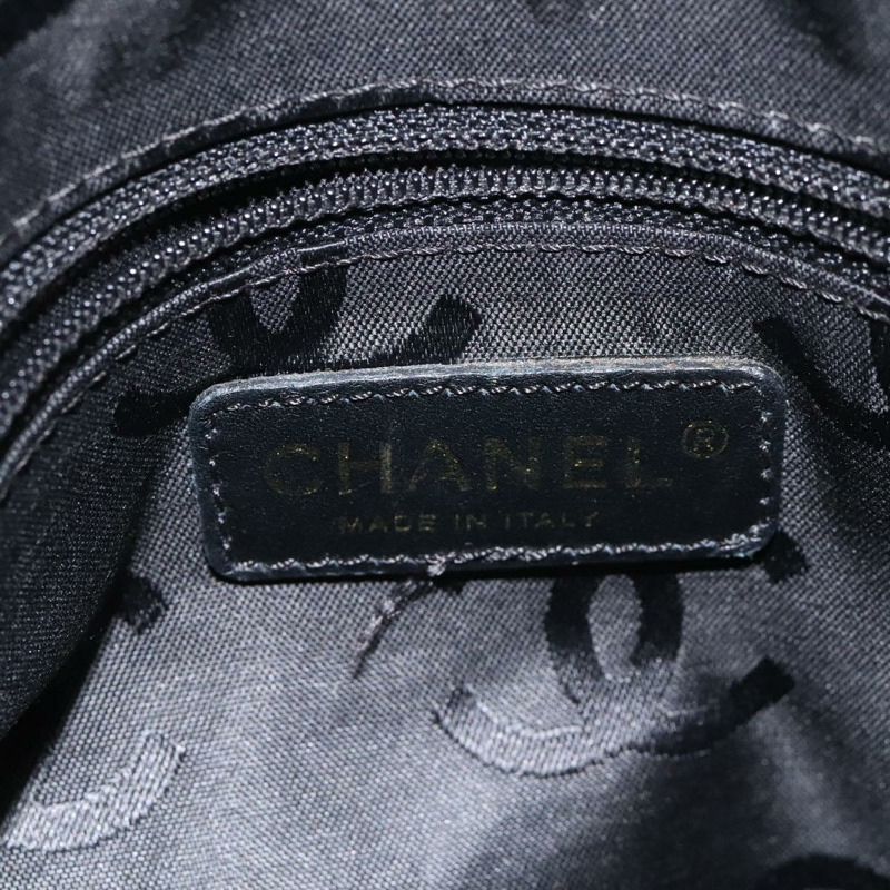 【日本直送】香奈兒 COCO 標誌鏈單肩包皮革黑金 CC 正品 am8635V-16