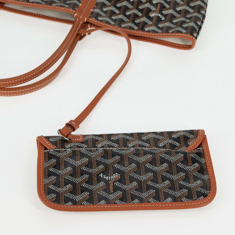 【日本直送】GOYARD 人字紋 Saint Louis GM 手提包 PVC 黑色 正品 sw899SM-19