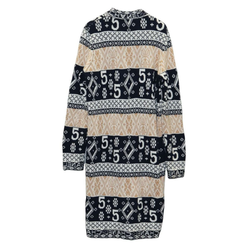 【日本直送】香奈兒長羊毛開襟衫 海軍藍 CC 正品 am8646-1