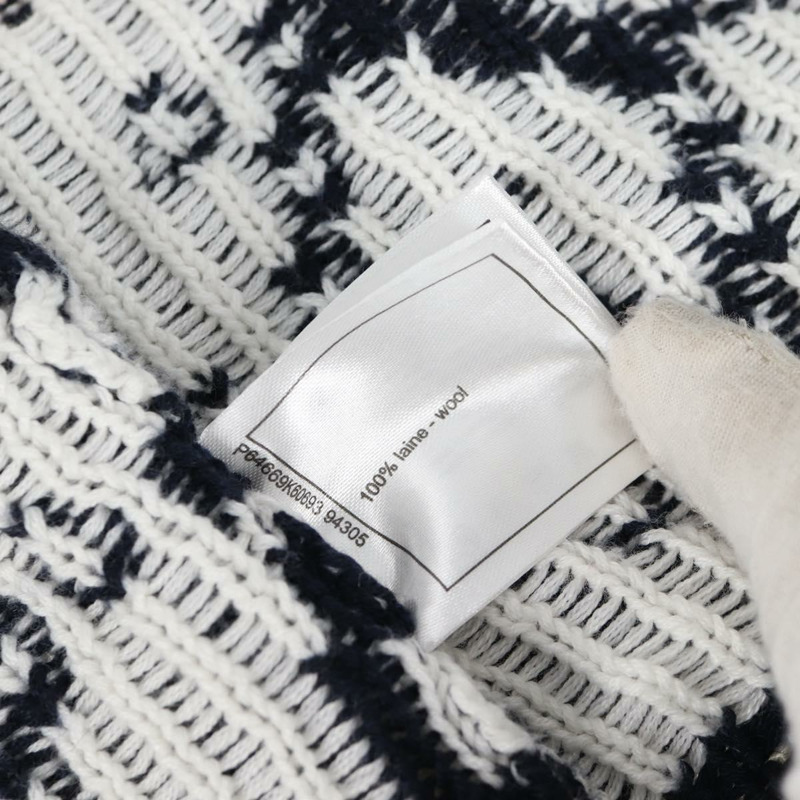 【日本直送】香奈兒長羊毛開襟衫 海軍藍 CC 正品 am8646-17