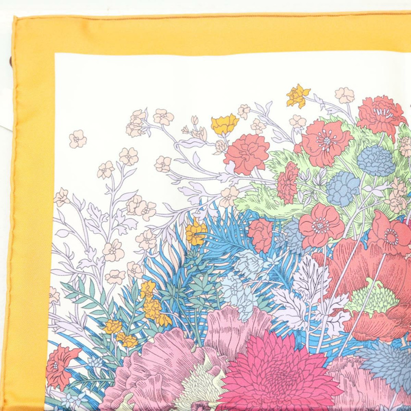 【日本直送】愛馬仕 Carre 45 絲巾「ROBE LEGERE」橘色真絲款 Auth am8904-1