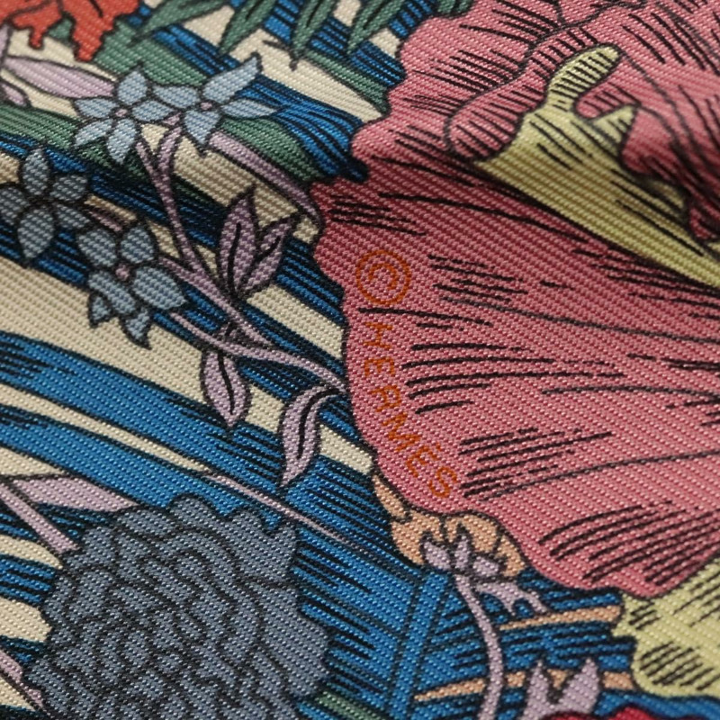 【日本直送】愛馬仕 Carre 45 絲巾「ROBE LEGERE」橘色真絲款 Auth am8904-5