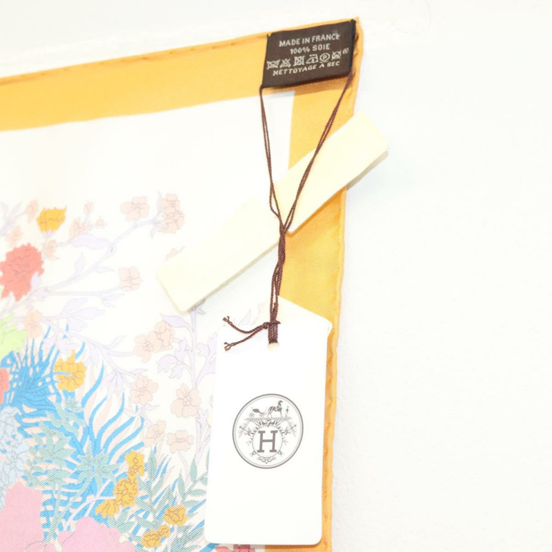 【日本直送】愛馬仕 Carre 45 絲巾「ROBE LEGERE」橘色真絲款 Auth am8904-7