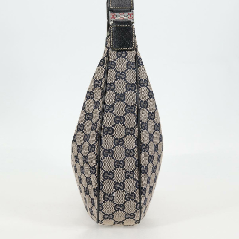 【日本直送】GUCCI GG 帆布雪莉線單肩包海軍藍米紅色 145757 正品 yk18918V-2