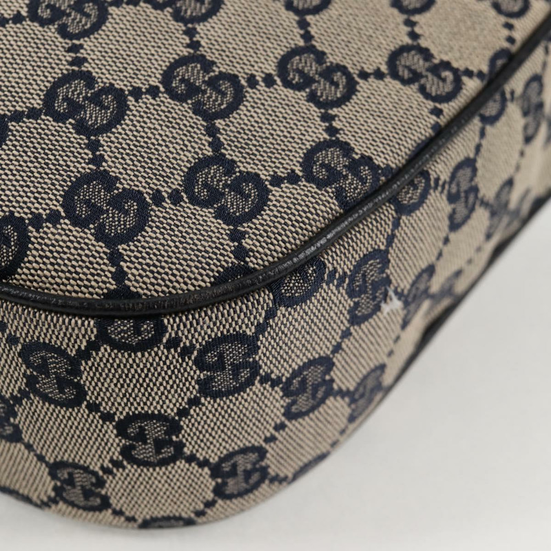 【日本直送】GUCCI GG 帆布雪莉線單肩包海軍藍米紅色 145757 正品 yk18918V-15