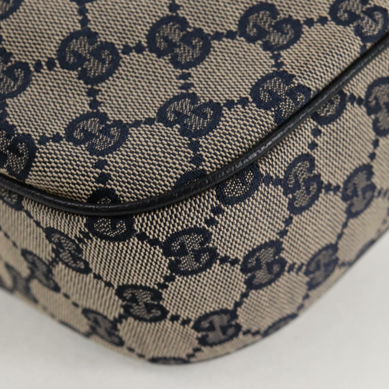【日本直送】GUCCI GG 帆布雪莉線單肩包海軍藍米紅色 145757 正品 yk18918V-17