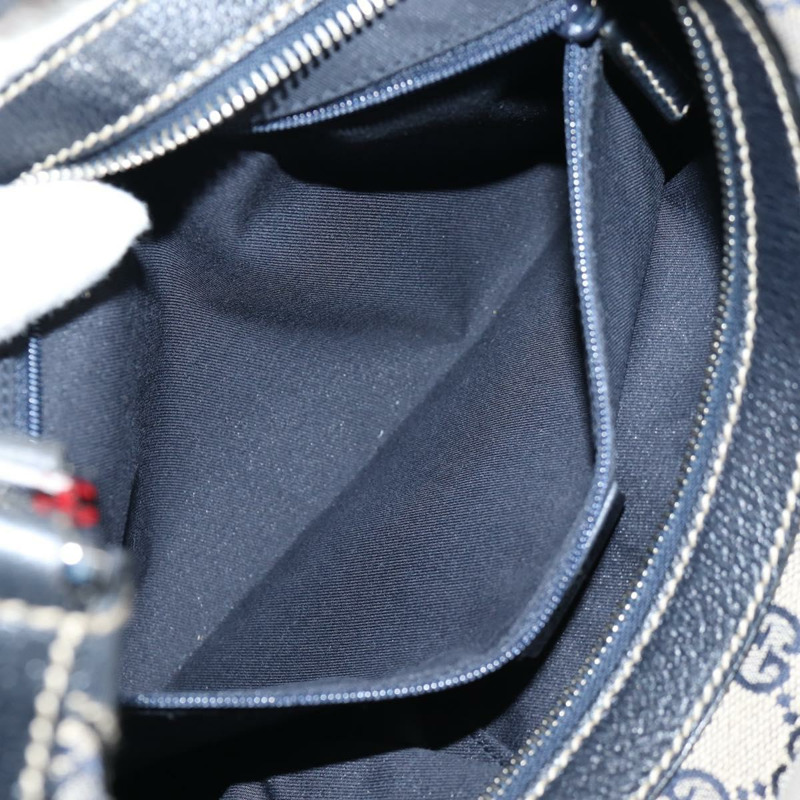 【日本直送】GUCCI GG 帆布雪莉線單肩包海軍藍米紅色 145757 正品 yk18918V-21