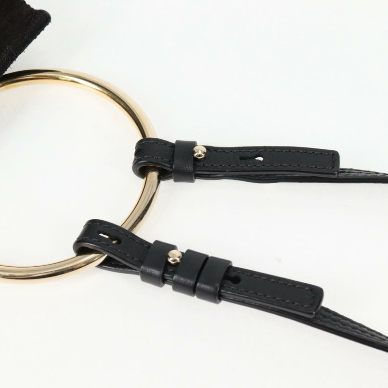 【日本直送】Chloe Fay 肩背包 絨面革 黑色 金色 正品 am8892V-7