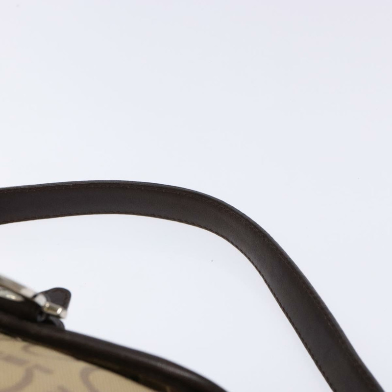 【日本直送】Salvatore Ferragamo Gancini 手袋 帆布 米色 銀色 正品 bs28514-7