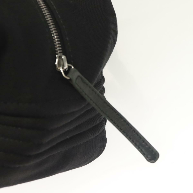 【日本直送】香奈兒鏈單肩包 棉質 黑色 銀色 CC 正品 BA3021-9